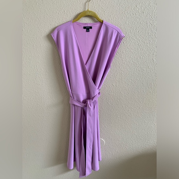 ALFANI Cap-sleeve Lavender Wrap Dress 🌴 - Picture 2 of 10